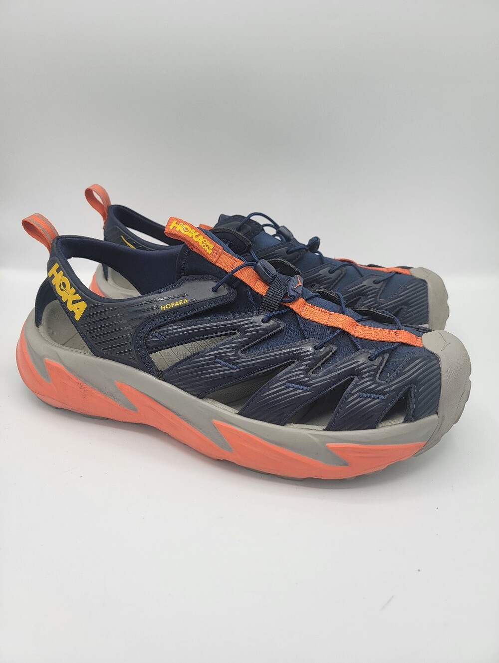 Hoka Men’s Navy and Orange Hopara Water Sandals